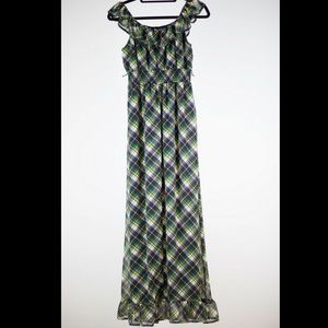 Mossimo Plaid Maxi Dress Size S
